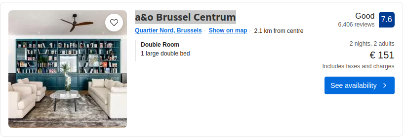 a&o Brussel Centrum