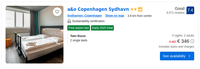 a&o Copenhagen Sydhavn