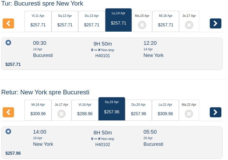 Flight Prices Screenshot