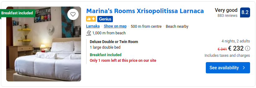 Marina's Rooms Xrisopolitissa Larnaca