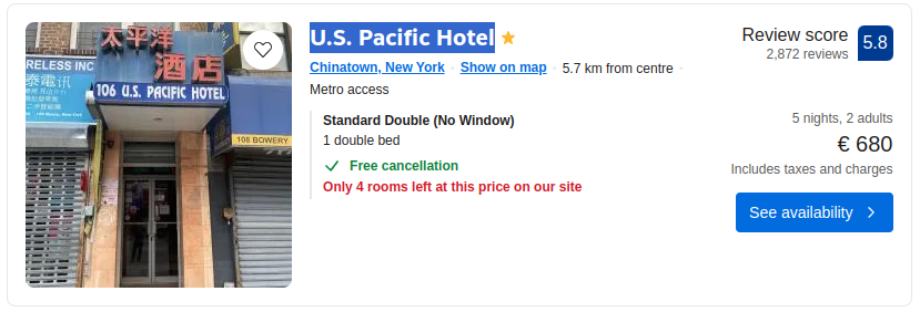 U.S. Pacific Hotel
