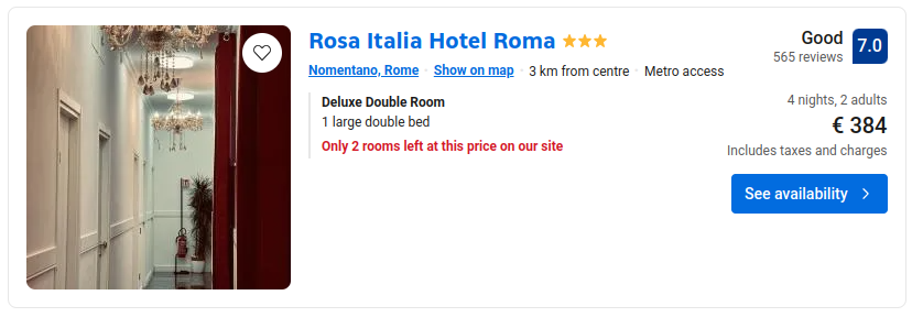 Rosa Italia Hotel Roma